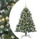 VidaXL Sztuczna choinka z podstawą Zielony 150 cm PVC, plastik i stal