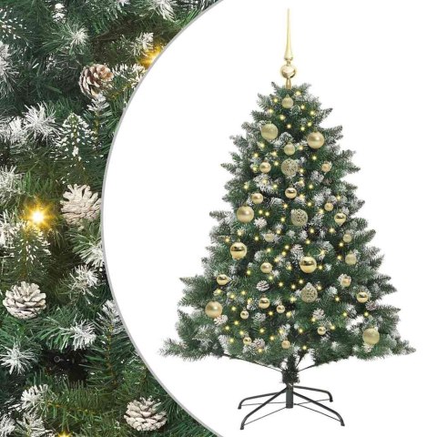 VidaXL Sztuczna choinka z podstawą Zielony 150 cm PVC, plastik i stal