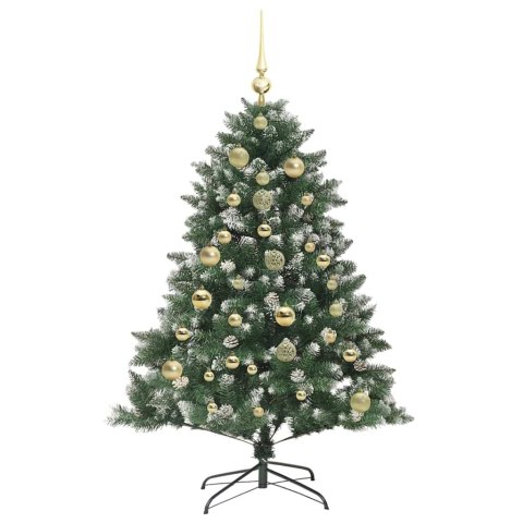 VidaXL Sztuczna choinka z podstawą Zielony 150 cm PVC, plastik i stal