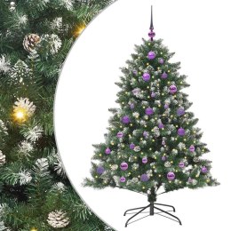 VidaXL Sztuczna choinka z podstawą Zielony 150 cm PVC, plastik i stal