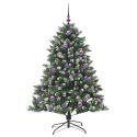 VidaXL Sztuczna choinka z podstawą Zielony 150 cm PVC, plastik i stal