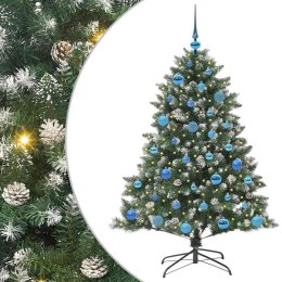 VidaXL Sztuczna choinka z podstawą Zielony 150 cm PVC, plastik i stal