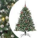 SZTUCZNA CHOINKA ZIELONY 150 CM PVC, PLASTIK I STAL