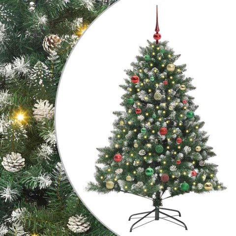 SZTUCZNA CHOINKA ZIELONY 150 CM PVC, PLASTIK I STAL