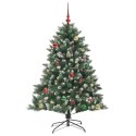 SZTUCZNA CHOINKA ZIELONY 150 CM PVC, PLASTIK I STAL