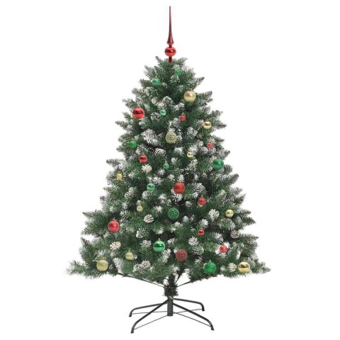 SZTUCZNA CHOINKA ZIELONY 150 CM PVC, PLASTIK I STAL