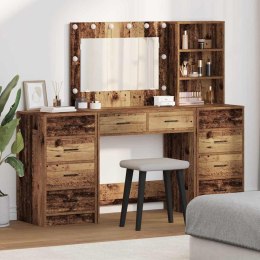 TOALETKA 3 PCS BRĄZOWA 40X41X135CM MATERIAŁ DREWNOPOCHODNY