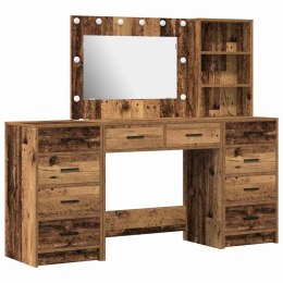 TOALETKA 3 PCS BRĄZOWA 40X41X135CM MATERIAŁ DREWNOPOCHODNY