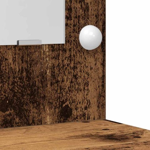 TOALETKA 3 PCS BRĄZOWA 40X41X135CM MATERIAŁ DREWNOPOCHODNY