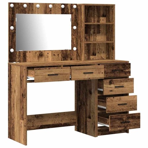 TOALETKA BRĄZOWA 78,5X41X135CM MATERIAŁ DREWNOPOCHODNY