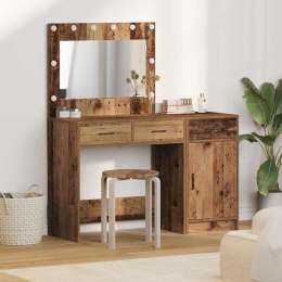 TOALETKA Z SZUFLADĄ 2 PCS BRĄZOWA MATERIAŁ DREWNOPOCHODNY