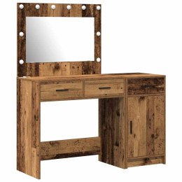 TOALETKA Z SZUFLADĄ 2 PCS BRĄZOWA MATERIAŁ DREWNOPOCHODNY
