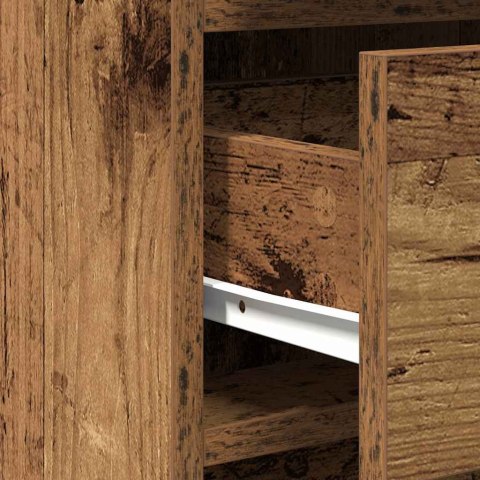 TOALETKA Z SZUFLADĄ 2 PCS BRĄZOWA MATERIAŁ DREWNOPOCHODNY