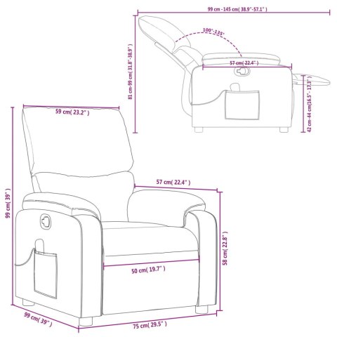 VidaXL Fotel masujący z funkcją relaksacji, czarny, materiałowy
