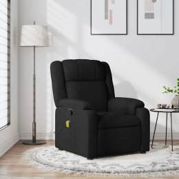 VidaXL Fotel masujący z funkcją relaksacji, czarny, materiałowy