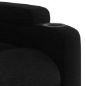 VidaXL Fotel masujący z funkcją relaksacji, czarny, materiałowy