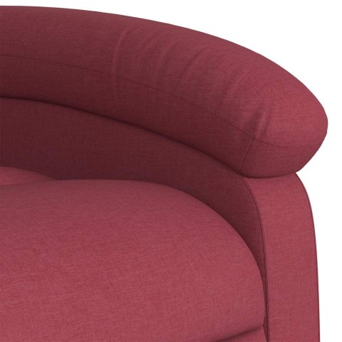 VidaXL Fotel masujący z funkcją relaksacji w kolorze czerwonego wina