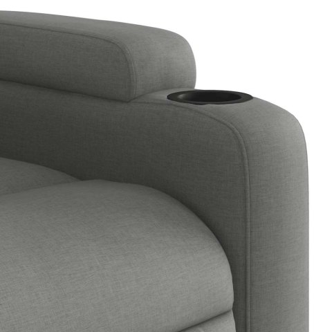 VidaXL Fotel masujący z funkcją rozkładania, ciemnoszary materiał