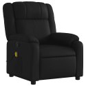 VidaXL Fotel do masażu z funkcją rozkładania, czarny, ze sztucznej skóry