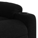 VidaXL Fotel masujący z funkcją relaksacji, czarny, materiałowy