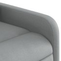 VidaXL Fotel masujący z funkcją rozkładania, jasnoszary, materiał