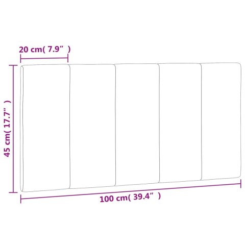 VidaXL Poduszka na zagłówek Hanko Ciemnoszara 100 cm Aksamit