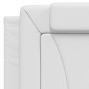 VidaXL Poduszka na zagłówek Viana biała, 100 cm, skóra ekologiczna