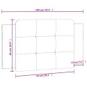VidaXL Poduszka na zagłówek Zadar Czarno-biała 100 cm Skóra ekologiczna