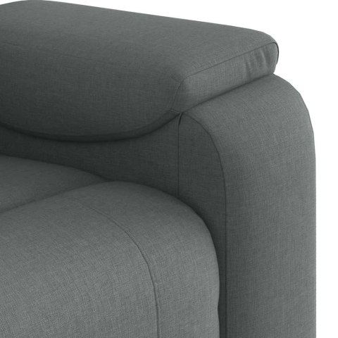 VidaXL Fotel masujący z funkcją rozkładania, ciemnoszary materiał