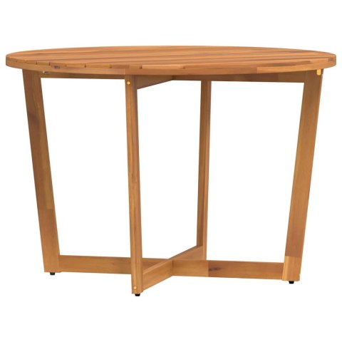 VidaXL Okrągły stół ogrodowy Ø110x75 cm z litego drewna akacjowego