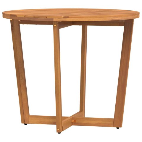 VidaXL Okrągły stół ogrodowy Ø90x75 cm z litego drewna akacjowego
