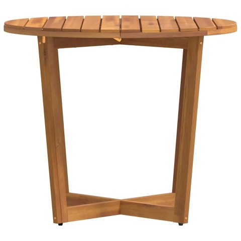 VidaXL Okrągły stół ogrodowy Ø90x75 cm z litego drewna akacjowego