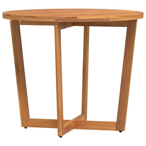 VidaXL Okrągły stół ogrodowy Ø90x75 cm z litego drewna akacjowego