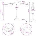PARASOL OGRODOWA 300X300CM POLIESTER PROSTOKĄTNY