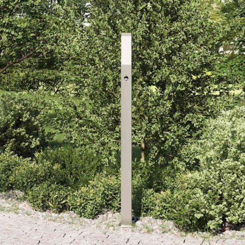 VidaXL Słupek oświetleniowy z czujnikiem 110 cm, stal nierdzewna IP44