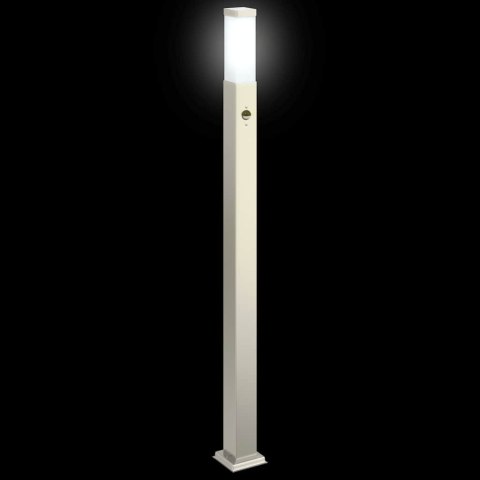 VidaXL Słupek oświetleniowy z czujnikiem 110 cm, stal nierdzewna IP44