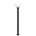 VidaXL Słupek oświetleniowy z czujnikiem 120 cm Czarny IP44