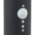 VidaXL Słupek oświetleniowy z czujnikiem 120 cm Czarny IP44