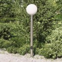 VidaXL Słupek oświetleniowy z czujnikiem i gniazdkiem 120 cm, stal nierdzewna IP44