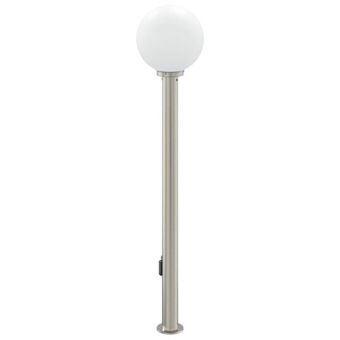 VidaXL Słupek oświetleniowy z czujnikiem i gniazdkiem 120 cm, stal nierdzewna IP44