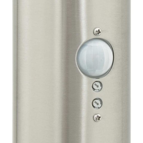VidaXL Słupek oświetleniowy z czujnikiem i gniazdkiem 120 cm, stal nierdzewna IP44