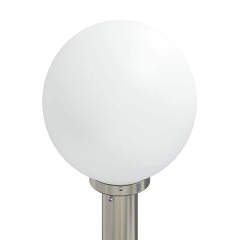 VidaXL Słupek oświetleniowy z czujnikiem i gniazdkiem 80 cm, stal nierdzewna IP44
