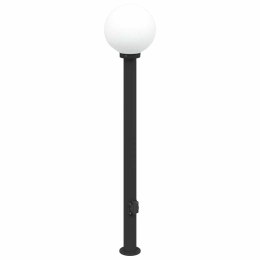 VidaXL Słupek oświetleniowy z gniazdem 120 cm Czarny IP44