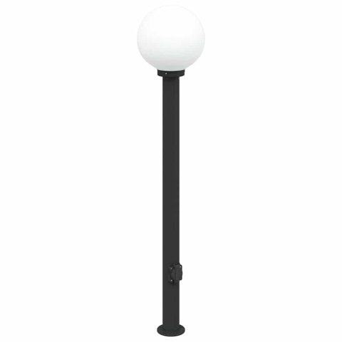 VidaXL Słupek oświetleniowy z gniazdem 120 cm Czarny IP44