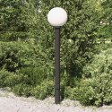 VidaXL Słupek oświetleniowy z gniazdem 120 cm Czarny IP44