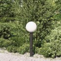 VidaXL Słupek oświetleniowy z gniazdem 80 cm Czarny IP44