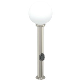 VidaXL Słupek oświetleniowy z gniazdem 80 cm, stal nierdzewna IP44