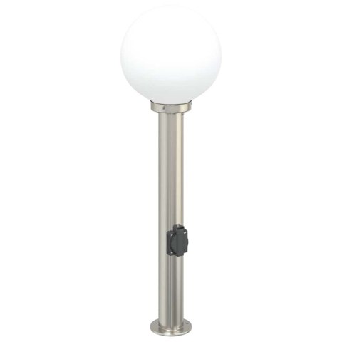 VidaXL Słupki oświetleniowe z wyjściem 3 szt. 80 cm Stal nierdzewna IP44