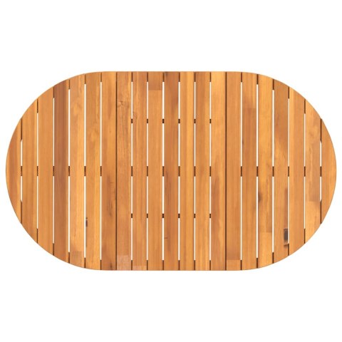 VidaXL Stół ogrodowy owalny 150x90x75 cm lite drewno akacjowe