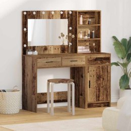 TOALETKA Z SZUFLADĄ 2 PCS BRĄZOWA MATERIAŁ DREWNOPOCHODNY